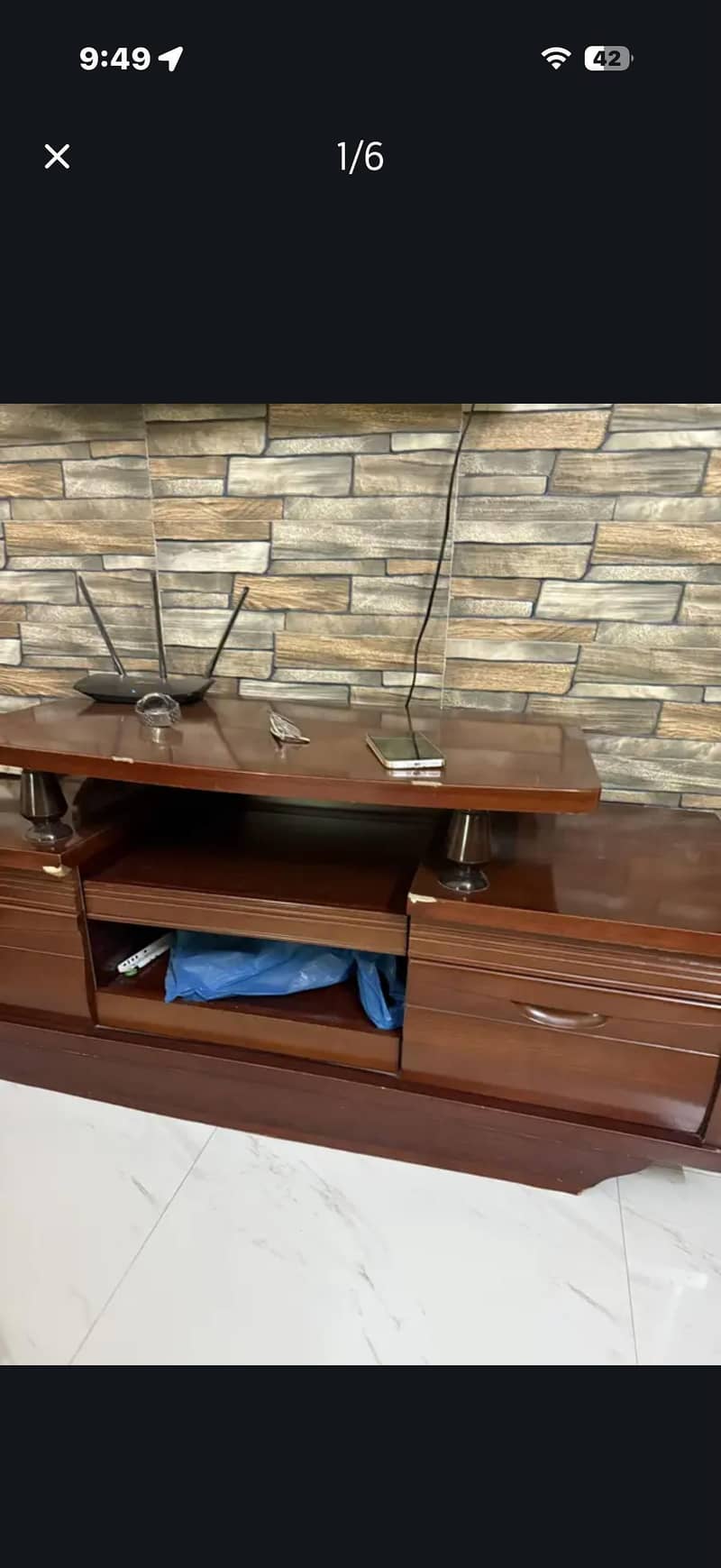 L shape sofas + tv table 5