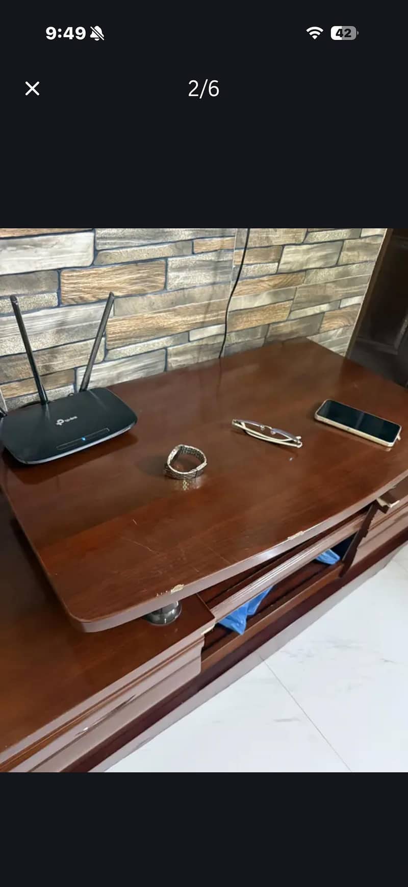 L shape sofas + tv table 6