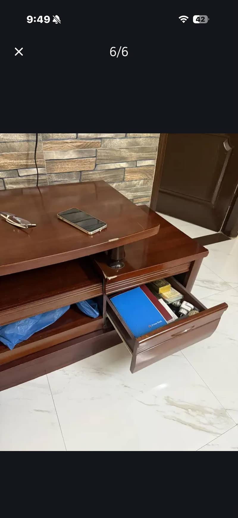 L shape sofas + tv table 9