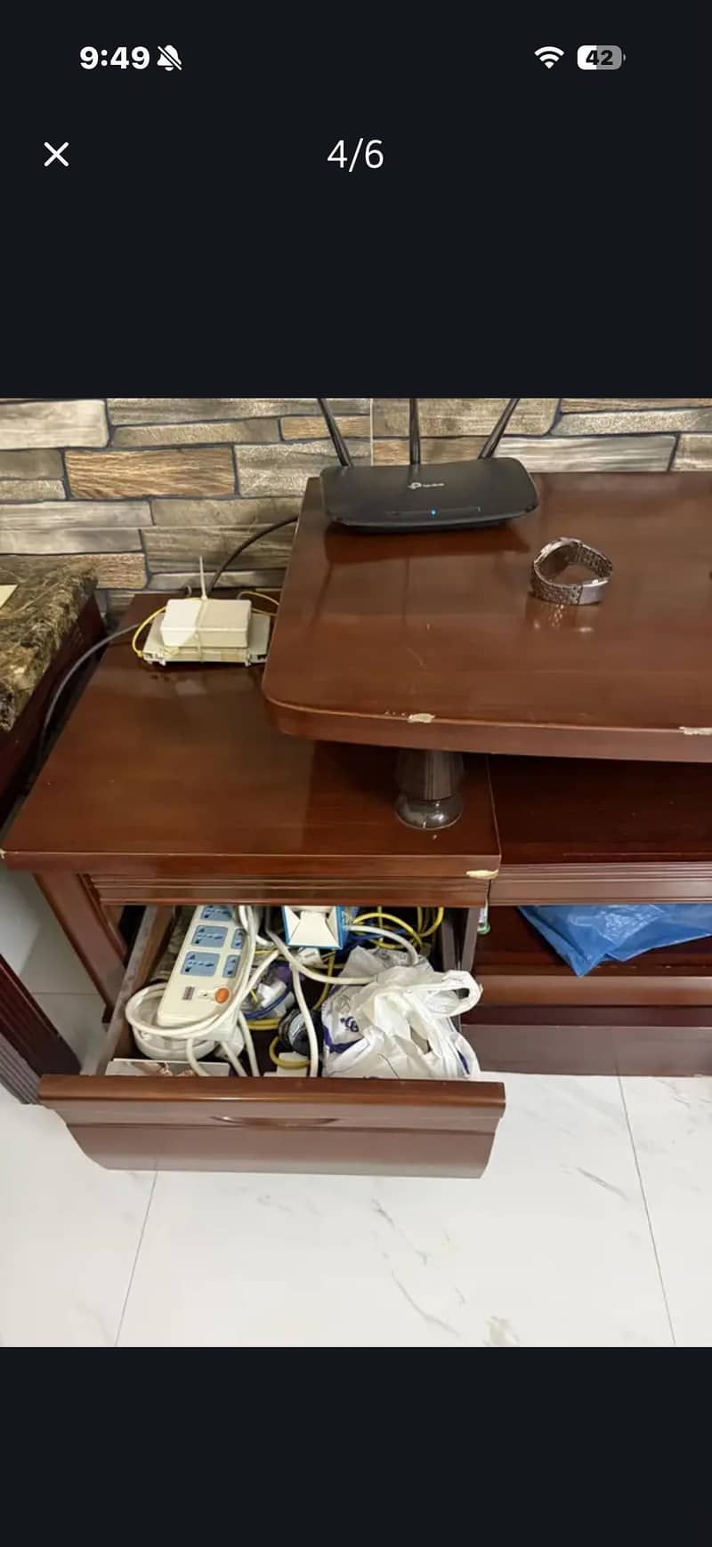 L shape sofas + tv table 10