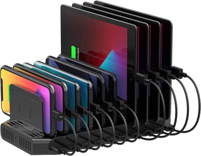Unitek 60w usb charging station 10-port multiple usb charger dock