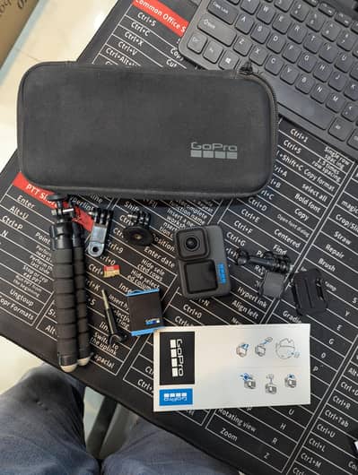 Gopro hero 10 with 64gb memory card & other accessories 03249107656