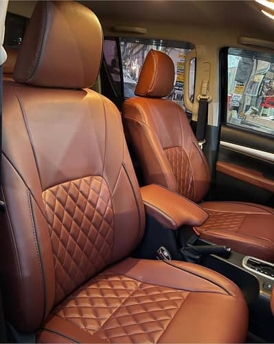 High Quality Synthetic Leather Seat Covers - Hilux DMax T9 Hunter revo