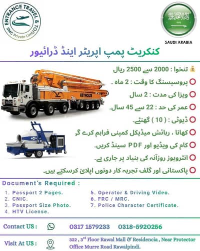 Truck Driver Saudi Arabia Visa