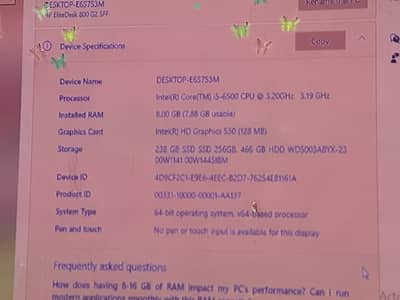 HP Corei5 6th Generation