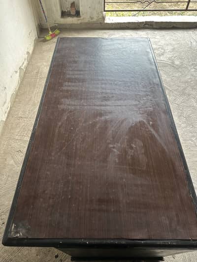 2 Table with Mirror - Black Color