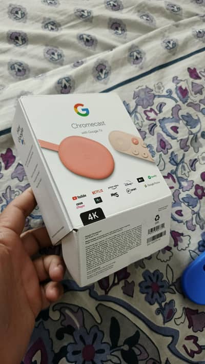Brand new Google Chromecast 4k with imported remote cover for sale
