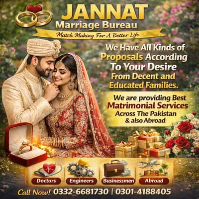 Marriage Bureau Services / Abroad Proposals / Online Rishta service
