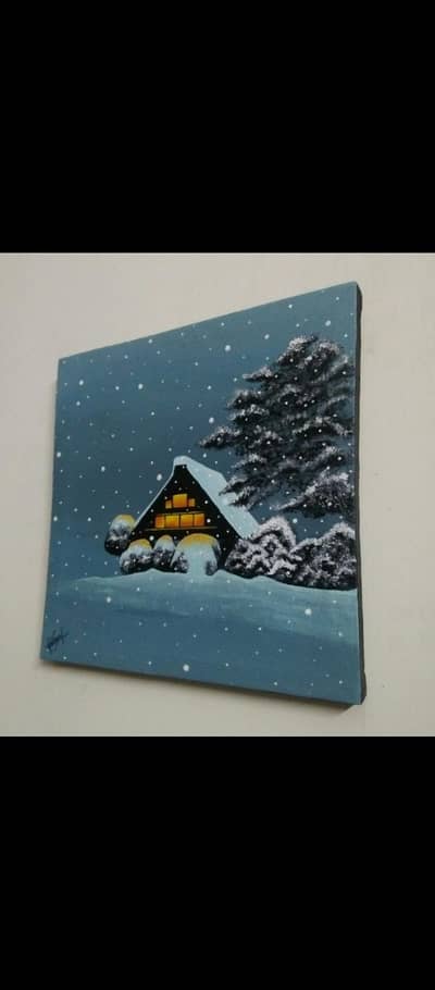 snowfall beauty painting for  sale.