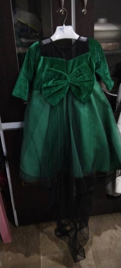Green tail frock for girls