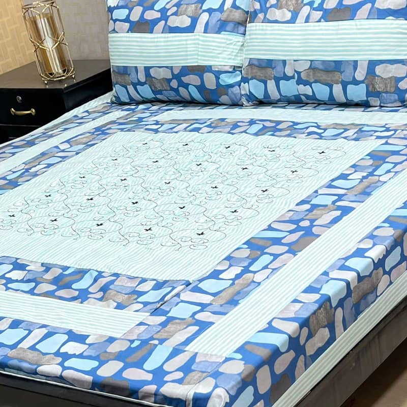 3pcs Double patch bedsheet 1