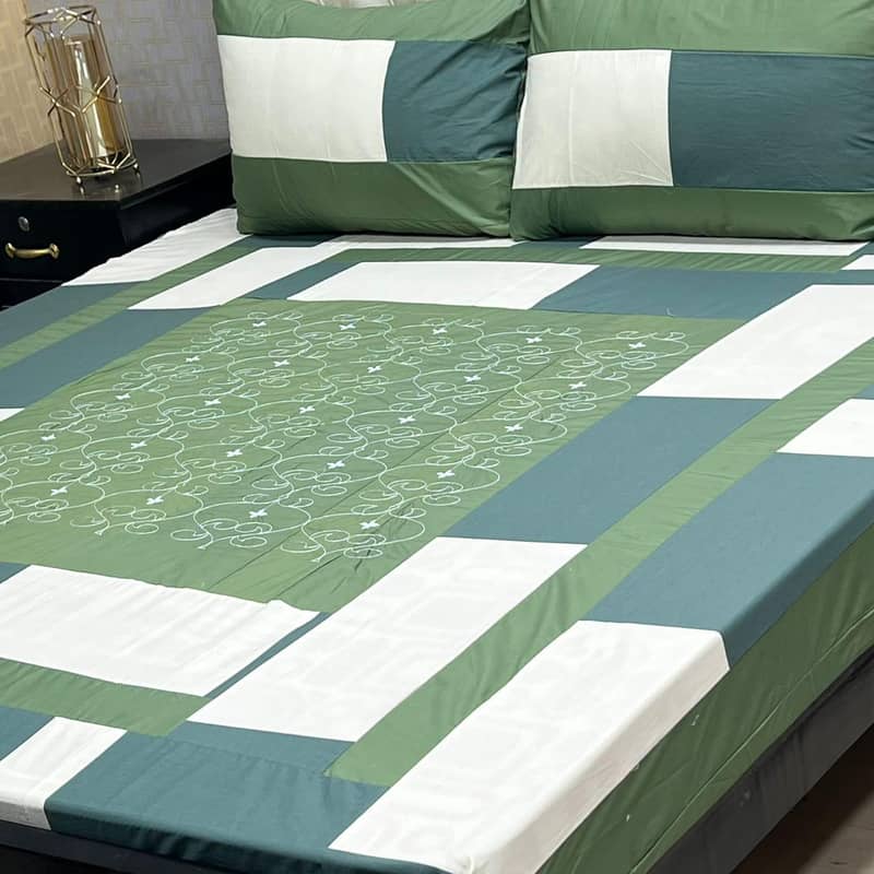 3pcs Double patch bedsheet 2