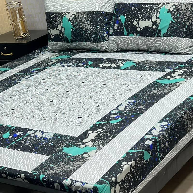 3pcs Double patch bedsheet 3