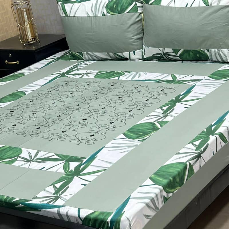 3pcs Double patch bedsheet 4