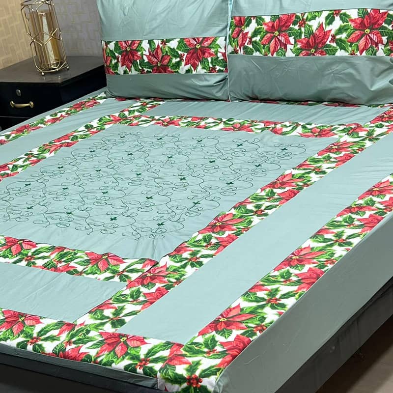 3pcs Double patch bedsheet 6
