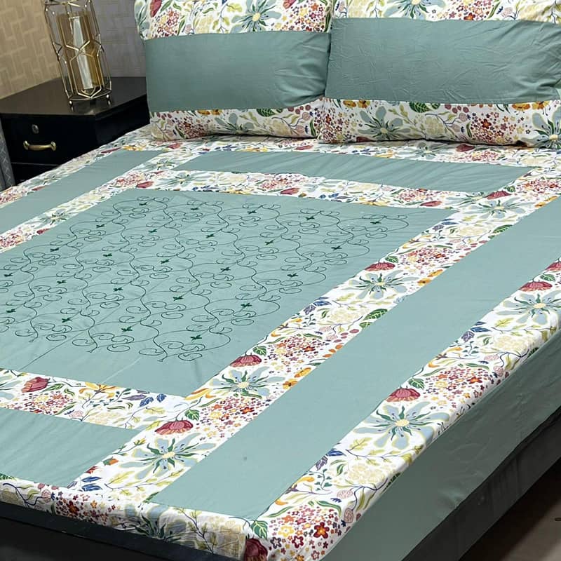 3pcs Double patch bedsheet 11