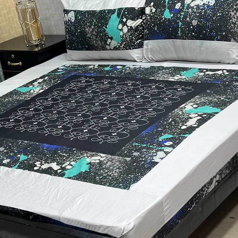 3pcs Double patch bedsheet 12