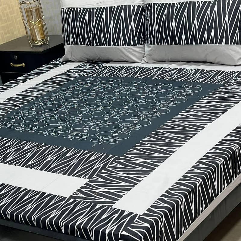 3pcs Double patch bedsheet 15