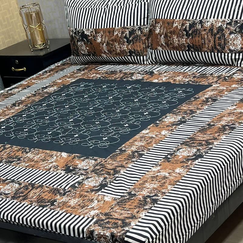 3pcs Double patch bedsheet 17