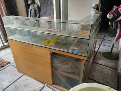 Wooden Showcase With Glass Box