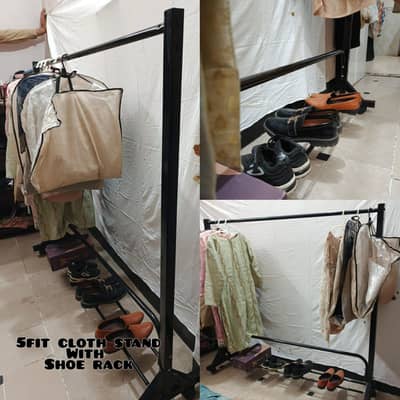 NEW HANGING TROLLY WITH STRONGEST PIPE--WITH STRONGEST SHOE RACK