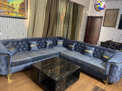 L-Shaped 7 Seater Sofa Set