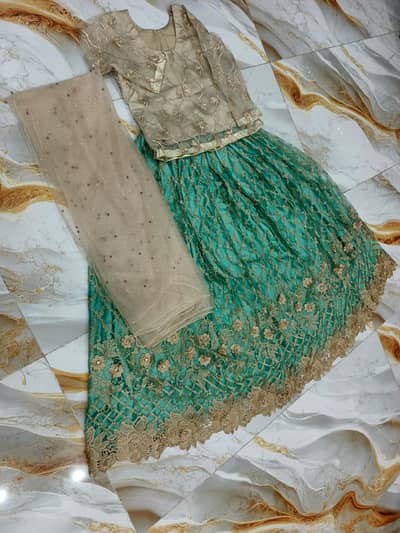 Silk Fancy Lehanga , shirt and Dupatta