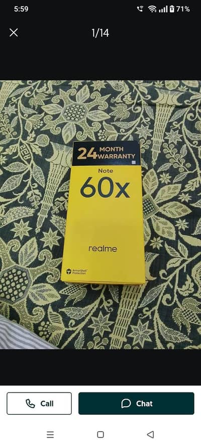 Realme note 60x with full box 4gb 64gb only 2 month use