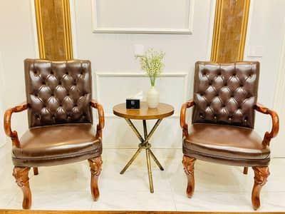 Bedroom Chair with coffee table only. Brand new