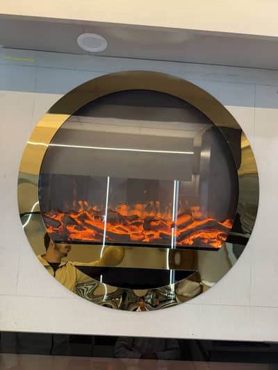 Electric fireplace with heater. Costumize