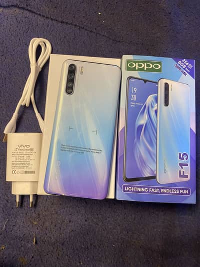 Oppo F15 (8/128) ram lush condition 10/10 Display fingerprint