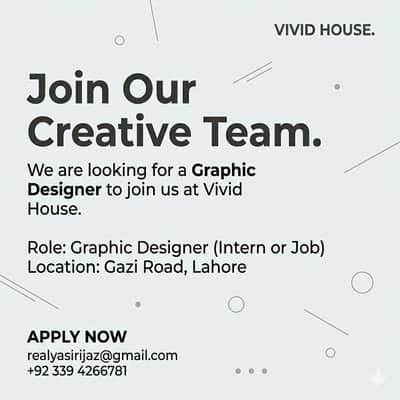 We are Hiring Creative Graphic Designer