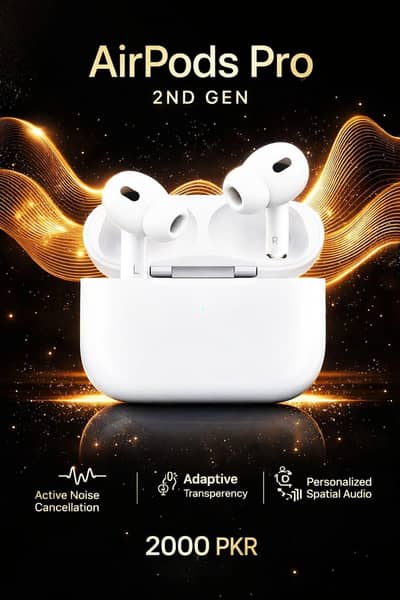 AirPods Pro 2nd Generation | White Colour | 2000 PKR.