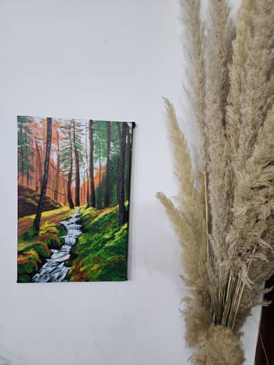 12 x 18, Mysterious Forest Acrylic painting Canvas