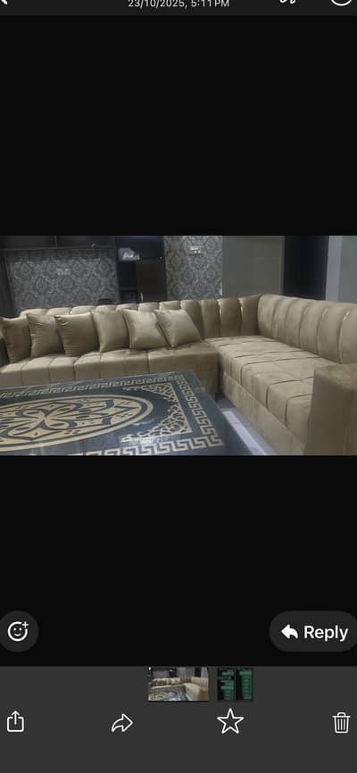 New versache style l shape corner sofa with cussions