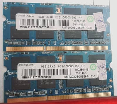 DDR3/PC3 RAM 8GB (4GB each)