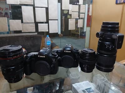 canon camara 6d body's lenses
