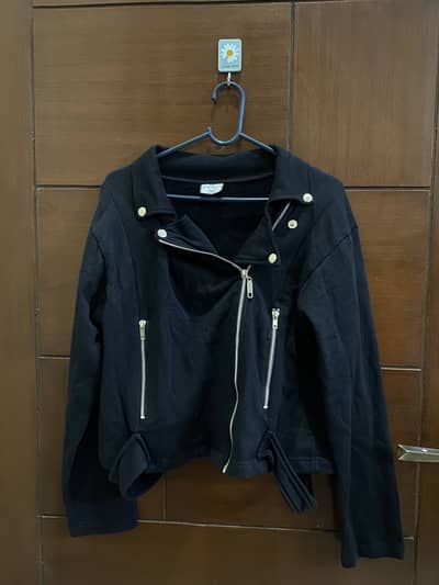 Pre-loved Black Crop Jacket Available Perfect Condition Free Delivery