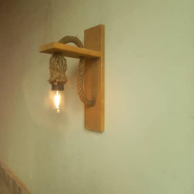 Wooden Wall Rustic Lamp