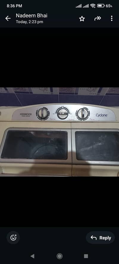 kenwood washing& dryer machine