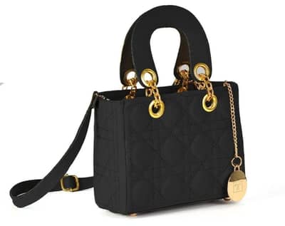  Premium Black Embroidered Handbag - Stylish Crossbody Bag 