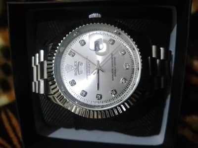 Rolex watch steel body water  proof