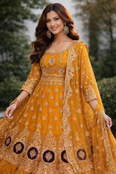 3 PC stiched organza embroidered maxii