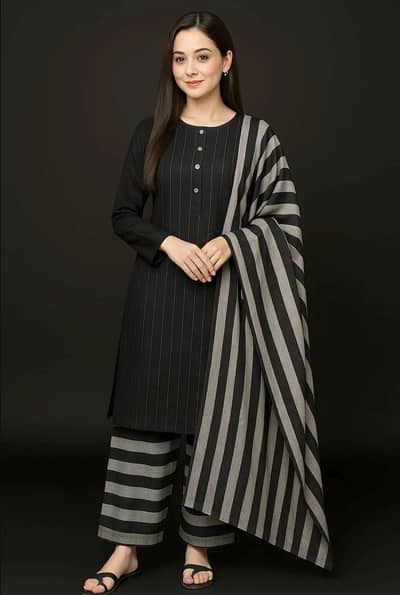 3 Pcs Women's Unstitched Printed Suit