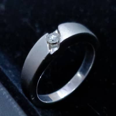 White Gold Platinum Chala with Diamond