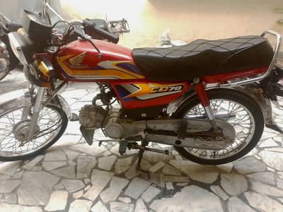 Honda Cd 70 24/25 Model Red Colour