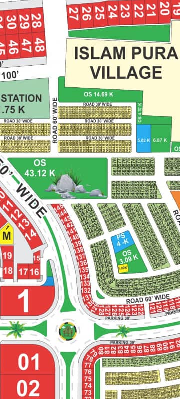 5 Maral super hot location Facing park plot For sale