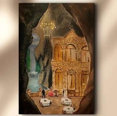 Ancient ball party oil painting