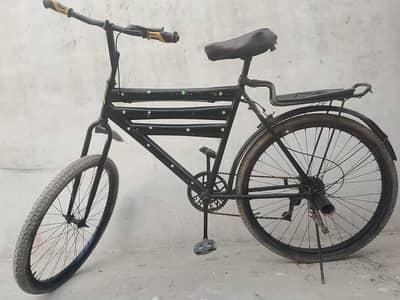 Black Geared Bicycle in Good Condition with Carrier - Only Rs. 13,500