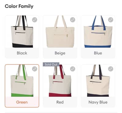 Vagile Women Durable Contrast Canvas Zipper Tote